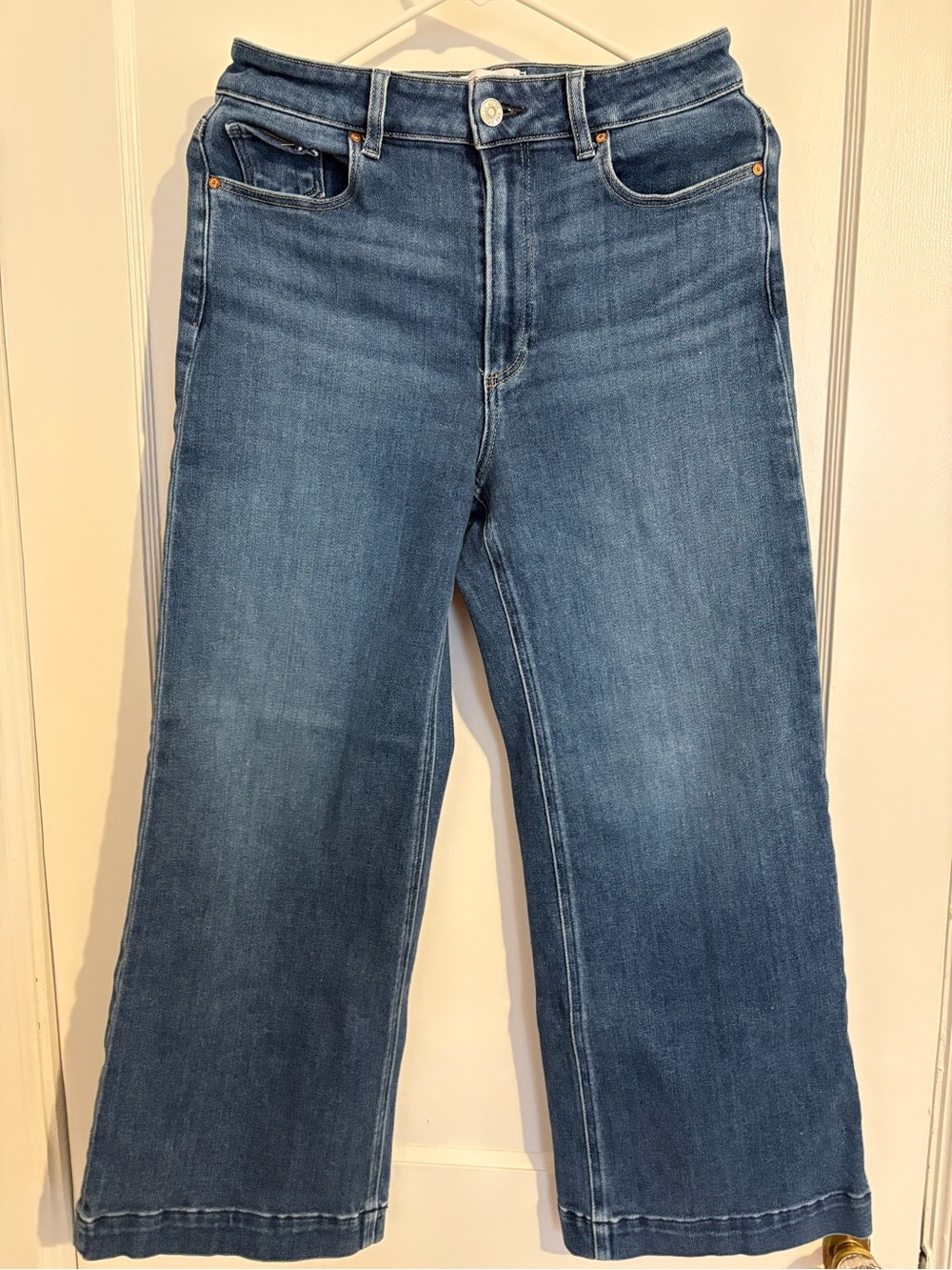 PAIGE Wide-Leg Jeans in Medium Blue Wash